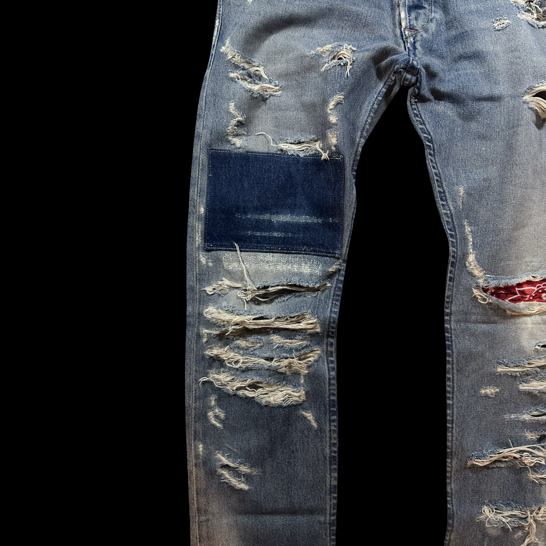 Diesel Upcycled Ripped Jeans