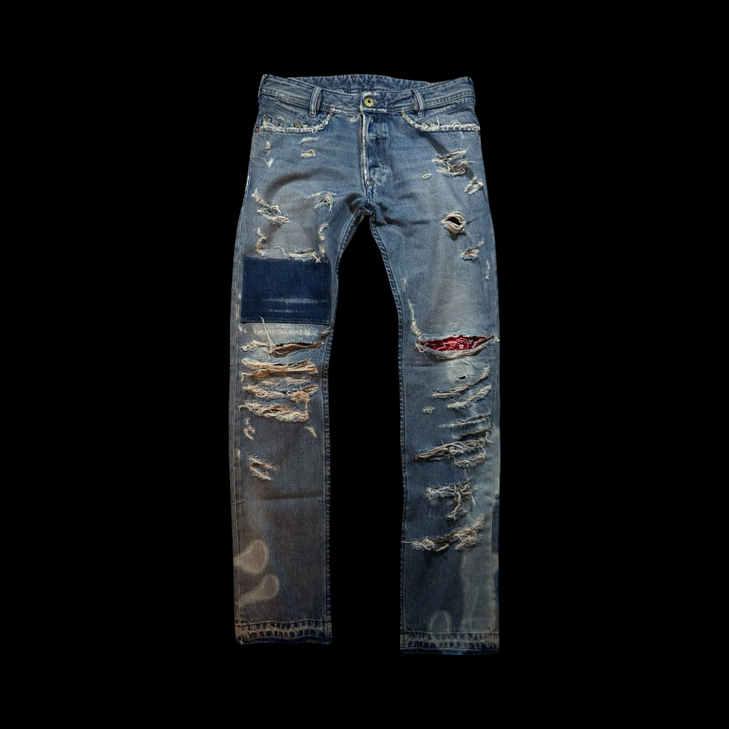 Diesel Upcycled Ripped Jeans