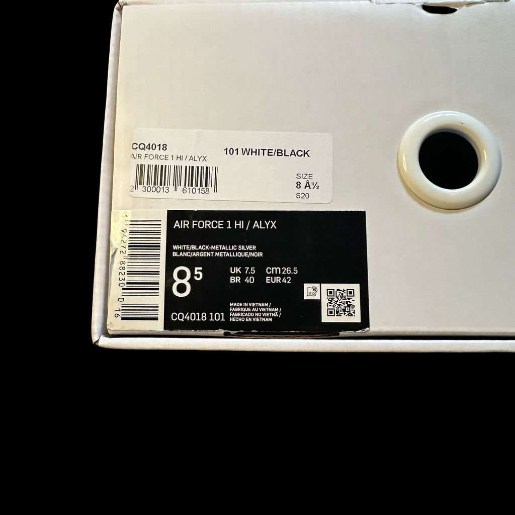 Alyx x Nike Air Force 1 High Black&White